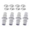 Pack Of 4 Pool Hose Replacement divisions With 8 Fasteners For Secure Water Tight Connection In Swimming Areas And Fountains