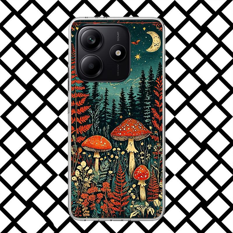 Colorful Mushroom Phone Case for Xiaomi Redmi Note 15 14 14S 13 12 12S 11 Pro Plus 11E 11T 11S 10S 5G Soft Cover Fundas Redmi No