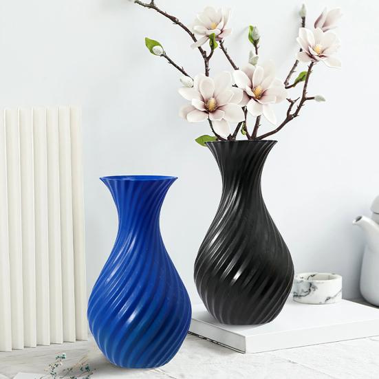 Imitation Ceramics Vase Green Plants Dried Flower Display Vase Living Room Bedroom Office Home Decor