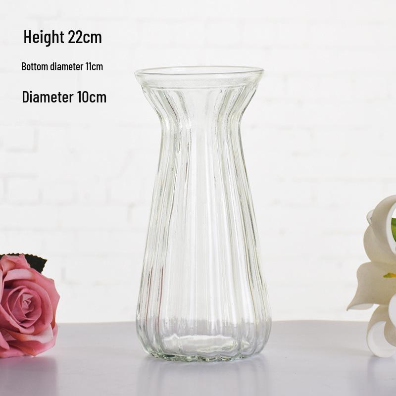 Elegant European Glass Vase for Fresh or Dried Flowers - Creative Home Decor