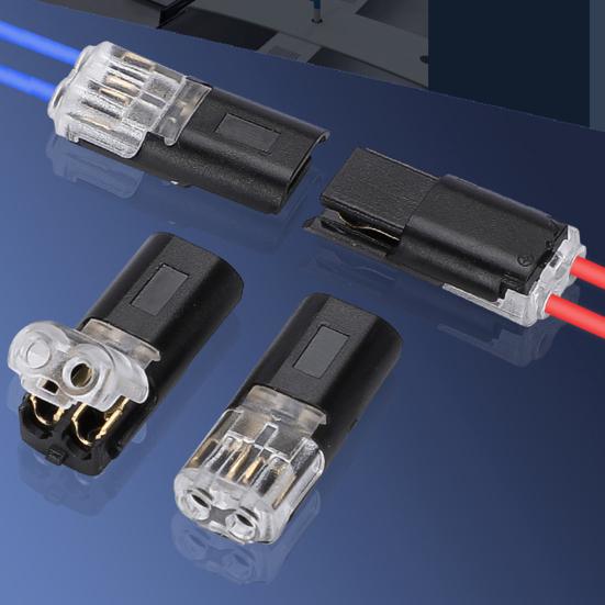 Cable Connector with Wire Stripper Locking Wire Flame Retardant Quick Connector 18-22AWG 2 Pin