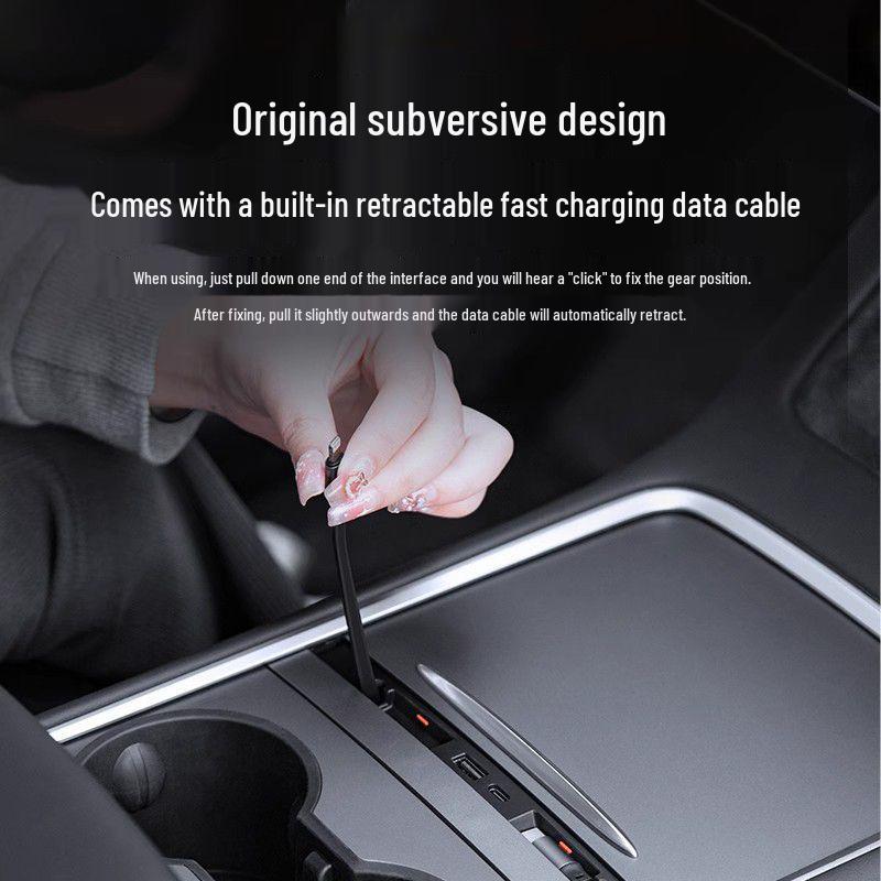 Tesla Model Y/3 Center Console Expansion Dock & Charging Hub Adapter