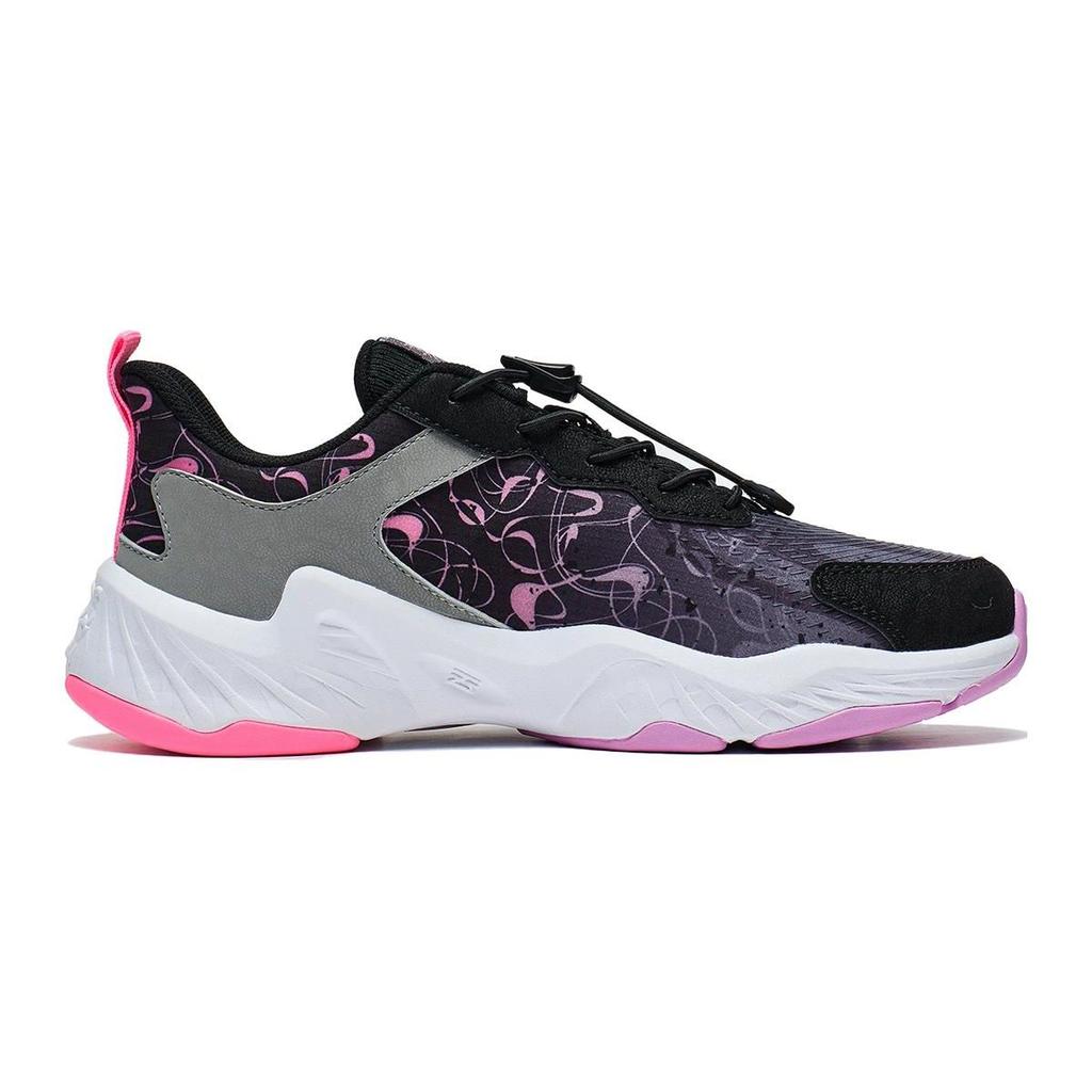 Li Ning Childrens Night Elf 3.0 Luminous Comfortable Versatile Non-Slip Wear-Resistant Casual Shoes Kids Casual Shoes Black Gray YKCT108-6