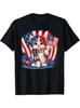 Memorial Day Cat, 4th of July Patriotic USA Flag Fun Gifts T-Shirt