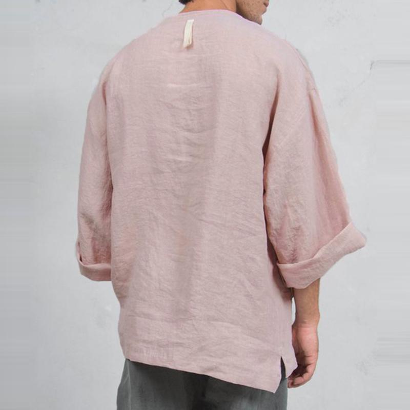 US TRENDS Mens Linen Cotton Blouse Baggy Kaftan T-shirt Casual Tops Loose Shirts US TRENDS Mens Linen Cotton Blouse Baggy Kaftan T-shirt Casual Tops Loose Shirts