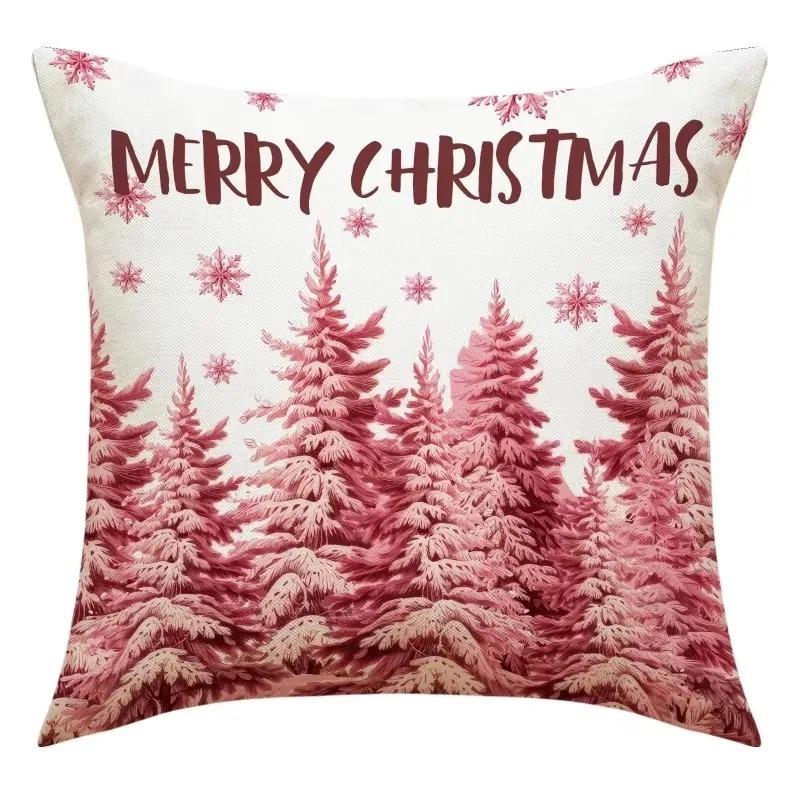1-5PCS Festive Christmas Pillow Cover Decorative Cushion Case Holiday Sofa Accent Cover for Living Room Winter Party Home Decor