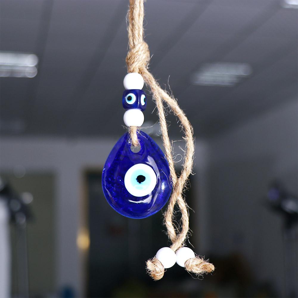 Lucky Blue Eye Twine Drop Pendant Interior Accessories Car Key Pendants Evil Blue Eye Pendant
