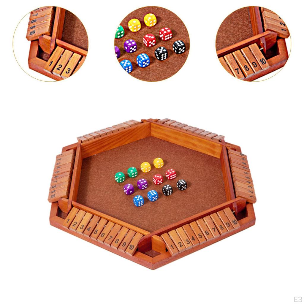 Box Closure Game for 6 , Wooden Puzzle Board Math Activities