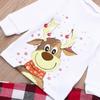 Christmas Kids Long Sleeve Tops+Plaid Print Pants  Family Clothes Pajamas