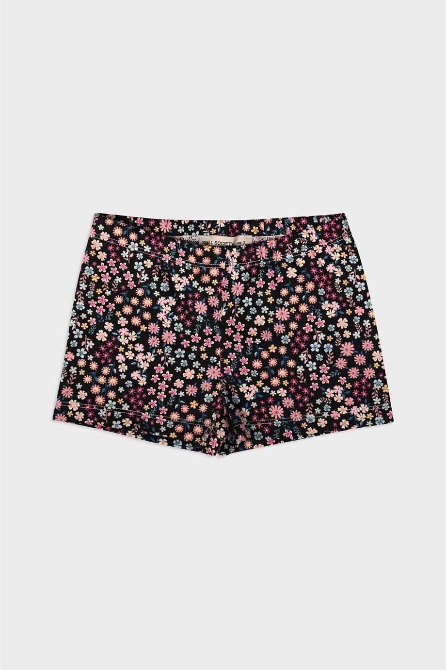 

Шорты с цветочным принтом для девочки 1-2 Years чёрный