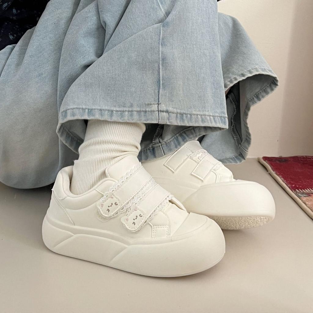 Velcro Shoes - Women's Thick-soled Heightening Cartoon Casual Sneakers
