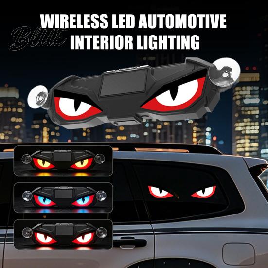 Suction Cup Car Window Light 1/3Pcs Solar Demon Eye for Window LED Devil Dynamic Ambient Lamp with Cup Auto Windshield Vehicle Decorative
