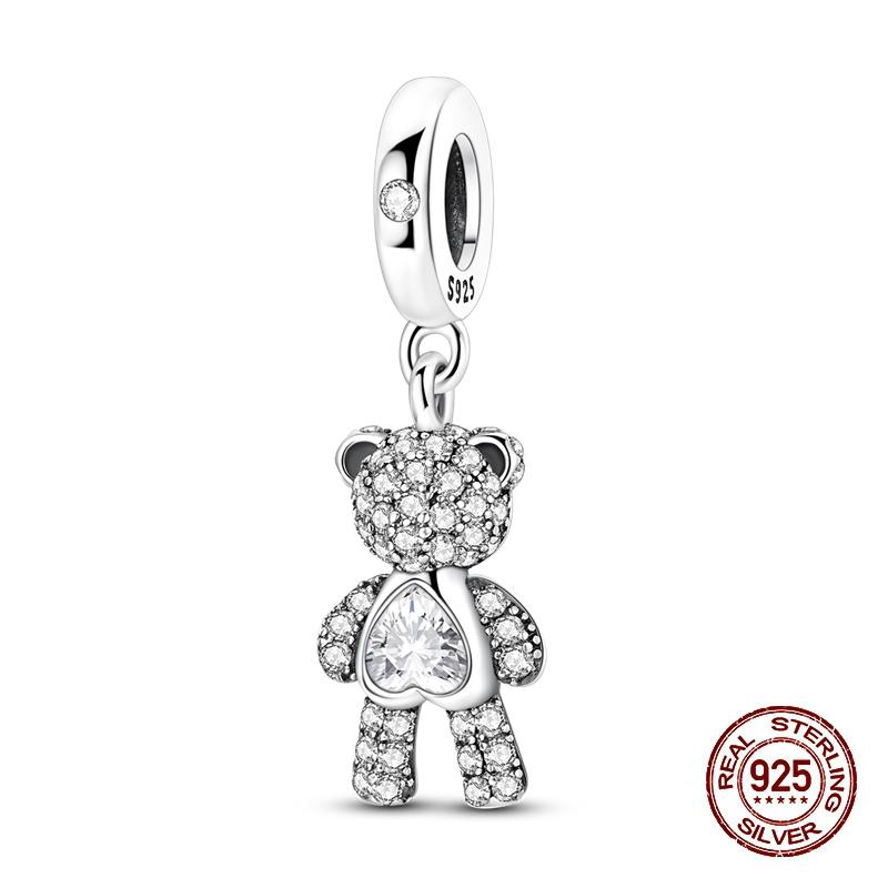 New Animals Charms Copper Sparkling Zircon Pendants Fit Original Charms Bracelets Beads Diy Jewerlry Accessories