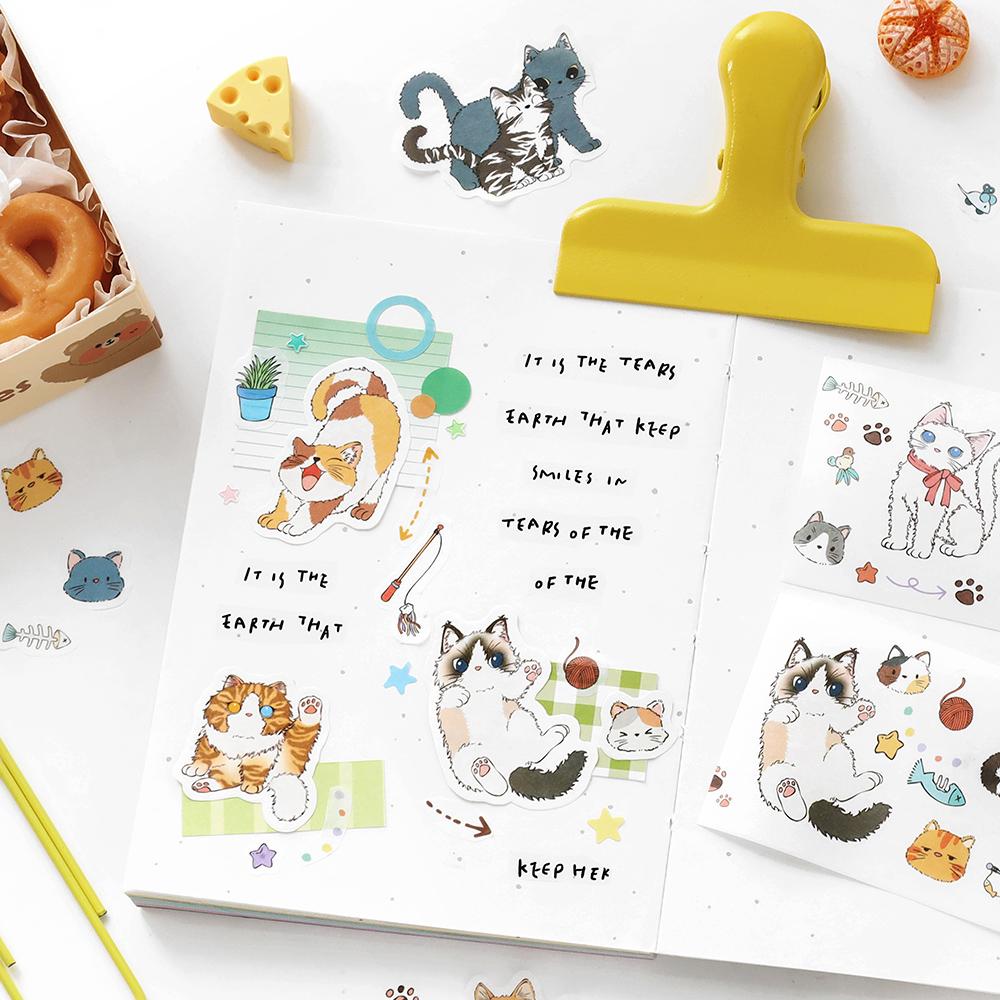 200cm/roll Cute Pet Party Series Washi Die-Cut Tape For DIY Scrapbooking Collage Material Phone Case Notebook Decoration Gift