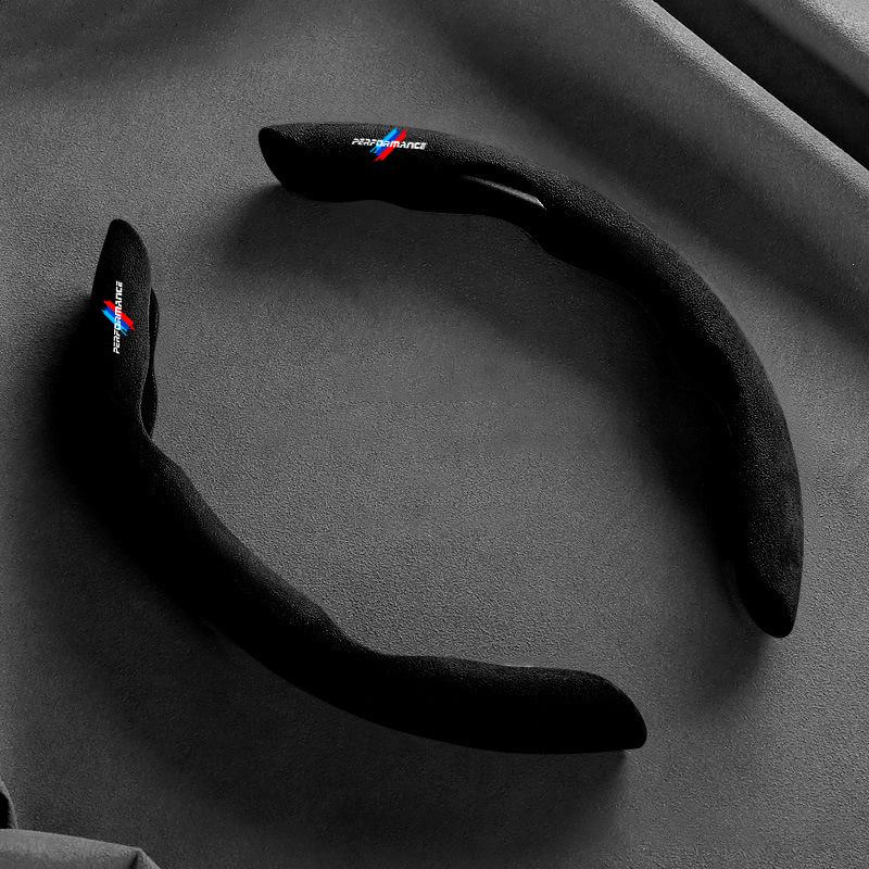 BBKR7 Suede Car Non-Slip Steering Wheel Anti-slip Covers For Bmw Performance M E46 E90 F20 E39 E91 E87 E60 E93 F10 X3 E83 Accessories