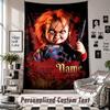 Custom Tapestry Wall Hanging, Child's Play Chucky Tiffany Personalized Name Text Home Wall Decor