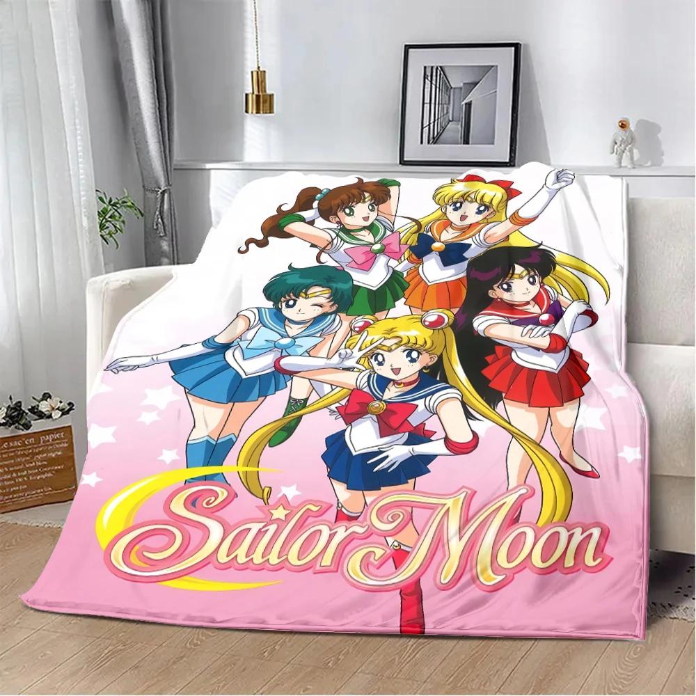 Anime Sailor Moons Printed Blanket Picnic Blankets Warm Blanket Soft and Comfortable Blanket Home Travel Birthday Gift