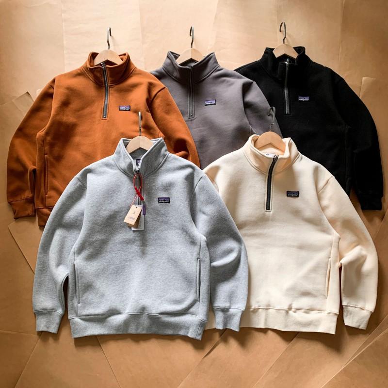 High-Quality Mens Half-Zip Stand Collar Sweatshirt Trendy Casual Couple Outerwear