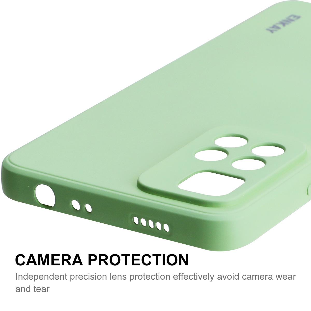 

ENKAY HAT PRINCE Straight Edge Liquid Silicone Precise Cutout Phone Case Cover for Xiaomi Redmi Note 11 Pro 5G (China) (MediaTek)/Note 11 Pro+ 5G Blackish Green