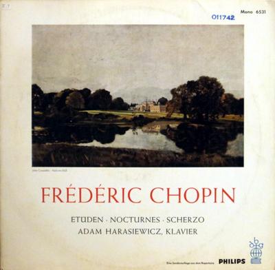 LP Record FRDRIC CHOPIN  ADAM HARASIEWICZ  Etudes  Nocturnes  Scherzo 6531 Deutsche BuchG Germany Classical Used
