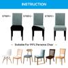 1/2/4/6 stk Spisestuestoltrekk Jacquard Spandex Slipcover Protector Case Stretch for Kjøkkenstol Sete Hotell Bankett Elastisk