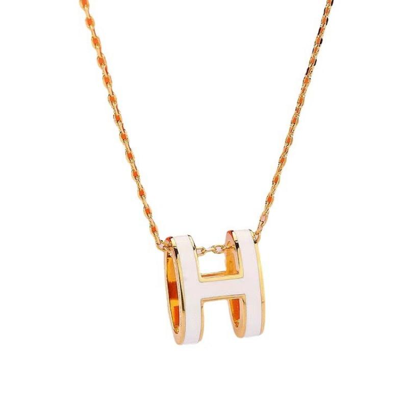 H Letter Pendant Necklace Women Simple Clavicle Chain Fashion Jewelry
