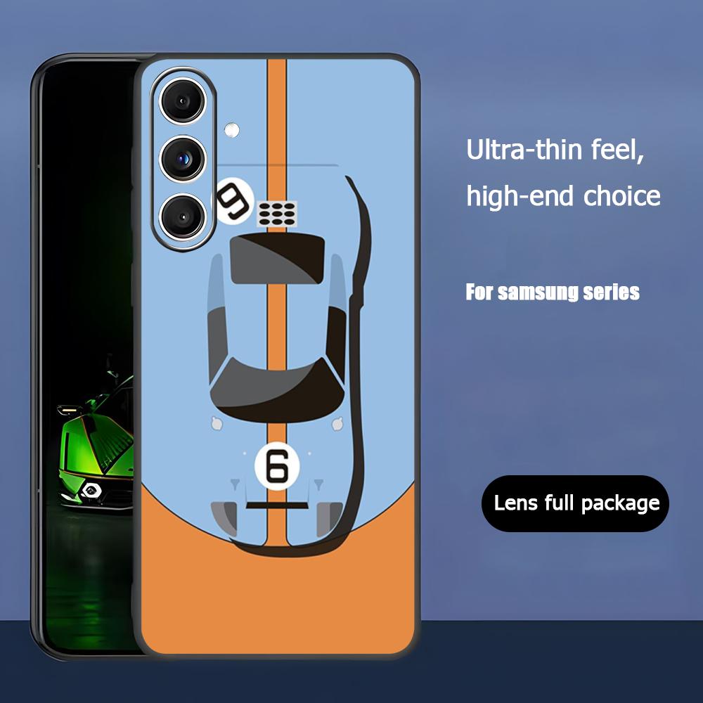 

Чехол для телефона Star G-Gulf Racing Car Super для Samsung Galaxy S25 S24 S23 S22 S21 S20 Plus Ultra Note20 Мягкий Черный Samsung S24