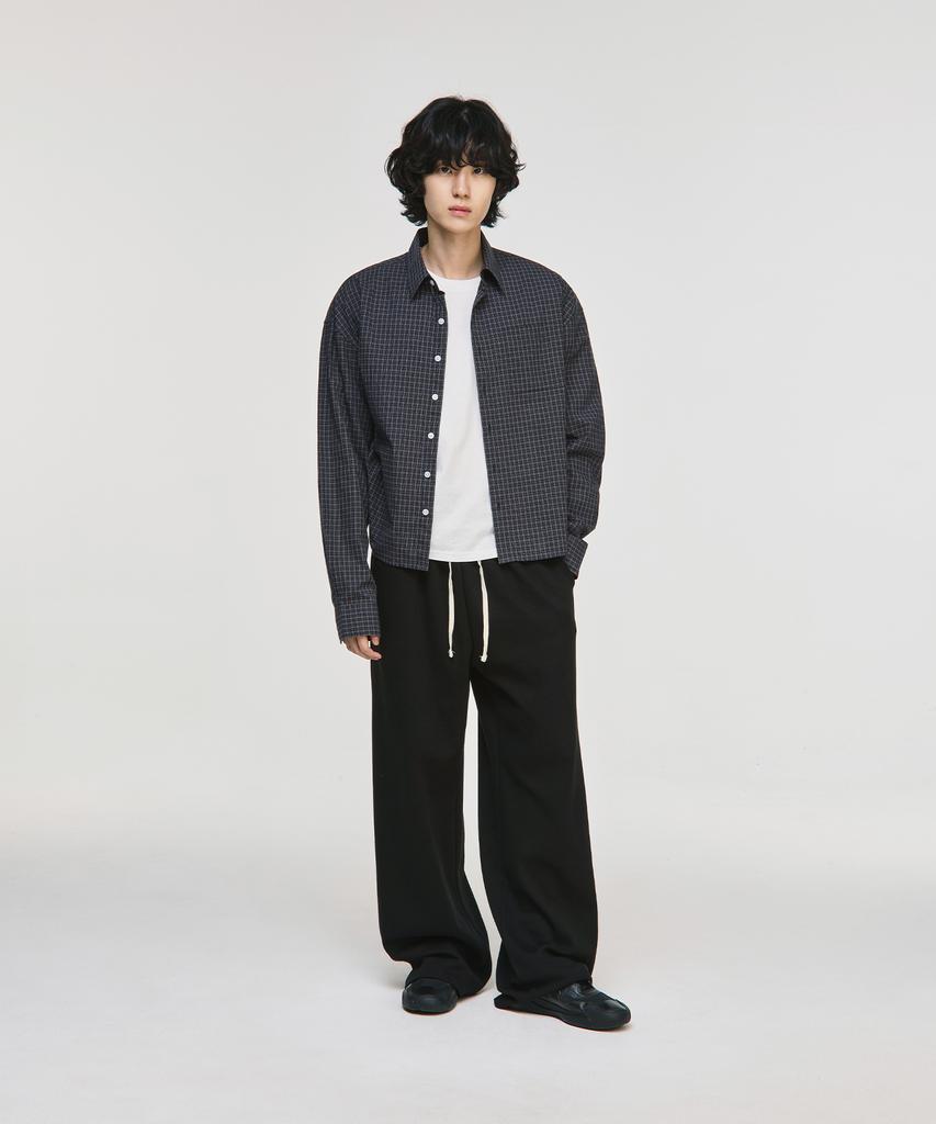 SIGNATURE Daily Crop Pocket Check Shirt [Charcoal]