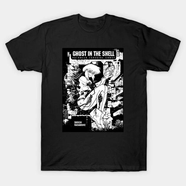 The Major Motoko Kusanagi Ghost In The Shell Anime Waifu Black TShirt V13 S