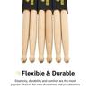 Donner Drumsticks, Set of 3, 5A Maple Wood, for Drum Pads, Snare Drums, Percussion, Practice, Beginners, with Bag, Christmas, Birthday Gift