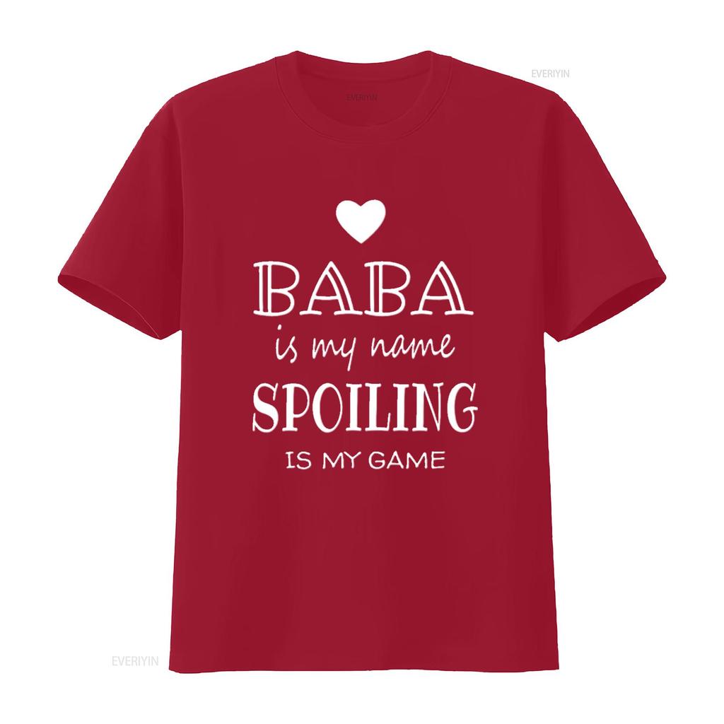 Mens Baba Is My Name Funny s For Grandma T Shirt Black X Large vintage Washed Breathable Top For Everyday Wear Slightly