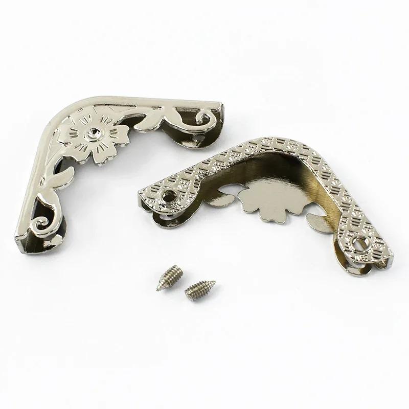 5pcs Metal Protector Corner Buckles For Bag Edging Clasp Screws Purse Book Cover Corners End Lock Hardware Accessories