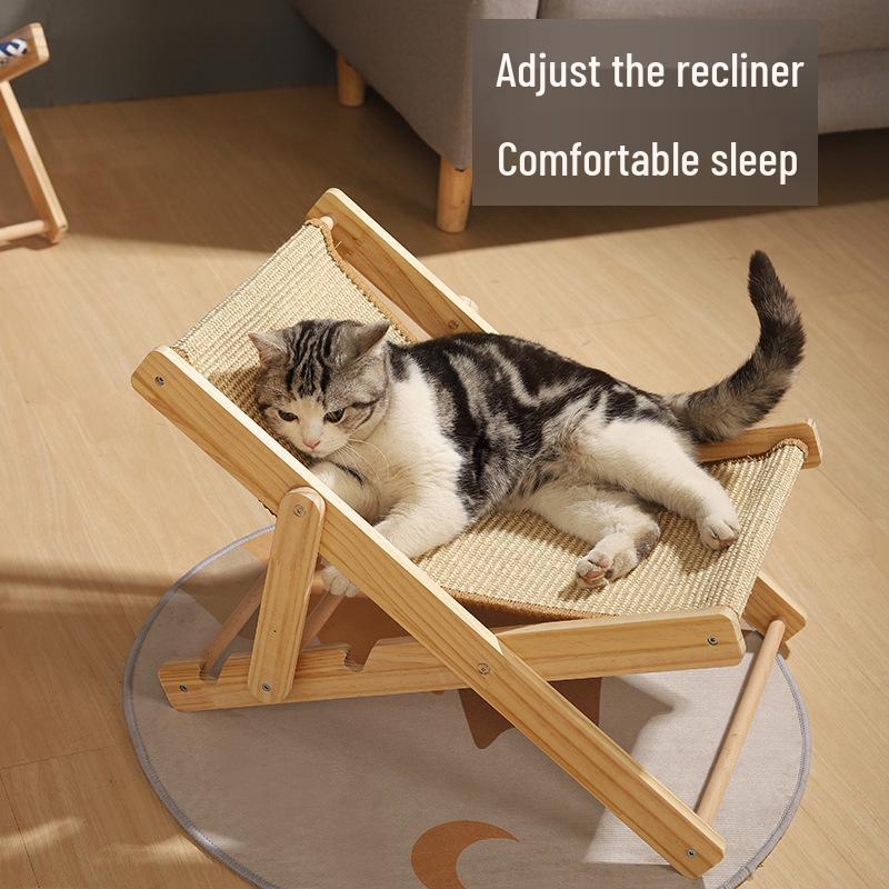 Sisal Mat Cat Scratching Bed: Durable, Non-Shedding Rocking Recliner for Kittens