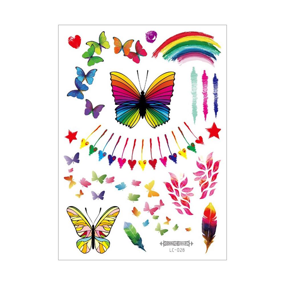 Proud Day Waterproof Rainbow Sports & Camouflage Tattoo Stickers for Arm and Face