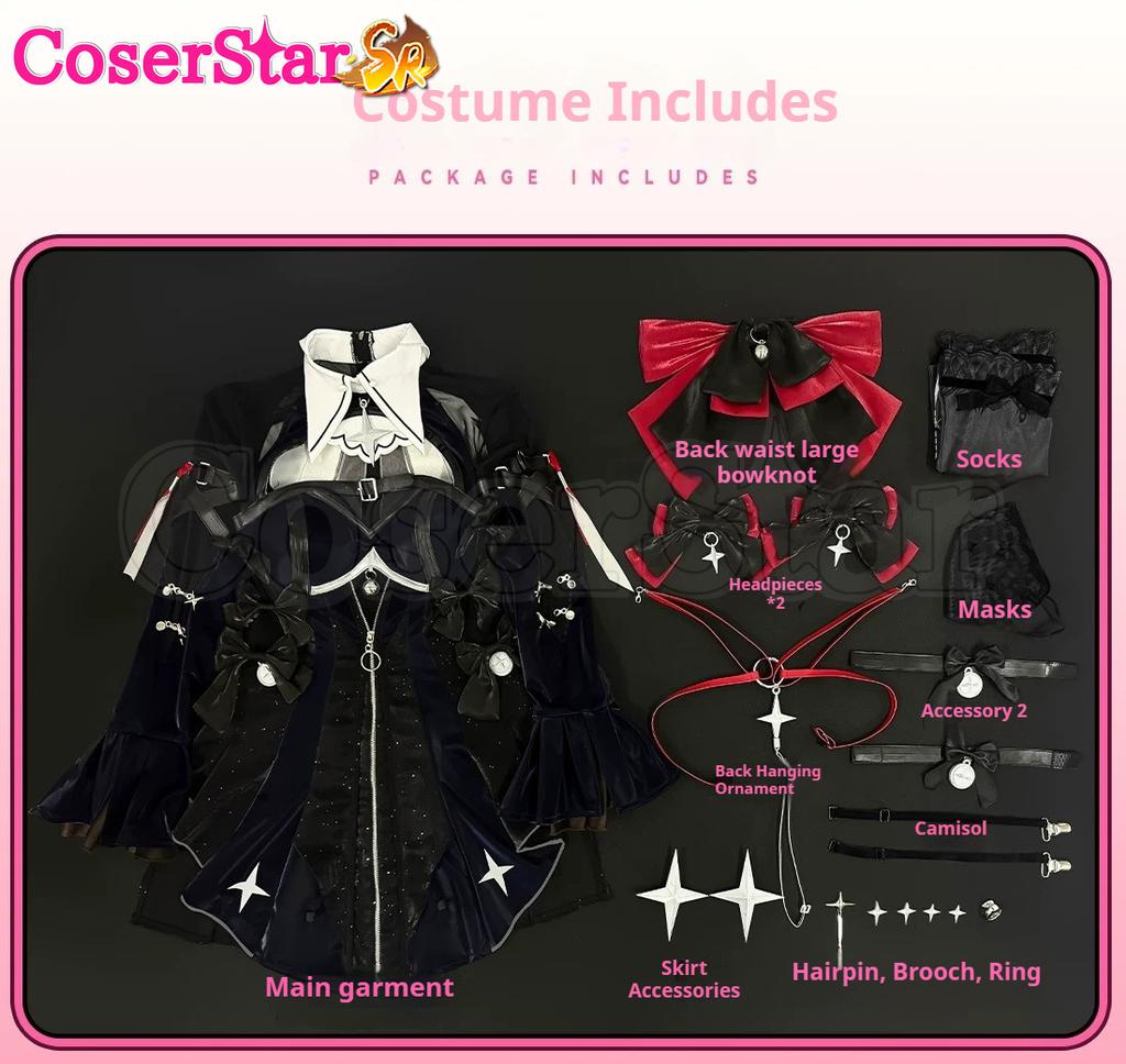 CoserStar-SR Zenless Zone Zero ZZZ Remielle Ramiel Dan Cosplay Kostüm Outfit Karneval Anime Spiel Rollenspiel Uniform Perücke Schuhe