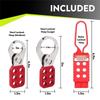 A84X-Lockout Tagout Hasp Set - Lock Out Tag Out Hasp Loto Hasp Padlock Holder Camlock Hasp Safety Lock Out