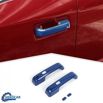Blue Exterior Side Door Handle Cover Trim Decor For Ford F150 15-20 2door W/Hole