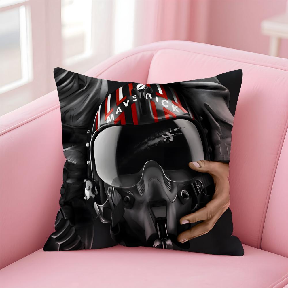 Fashion TTop Gun Mavericks Cushion Cover Pillow Case Soft Friendly Fabric  Concealed Zipper