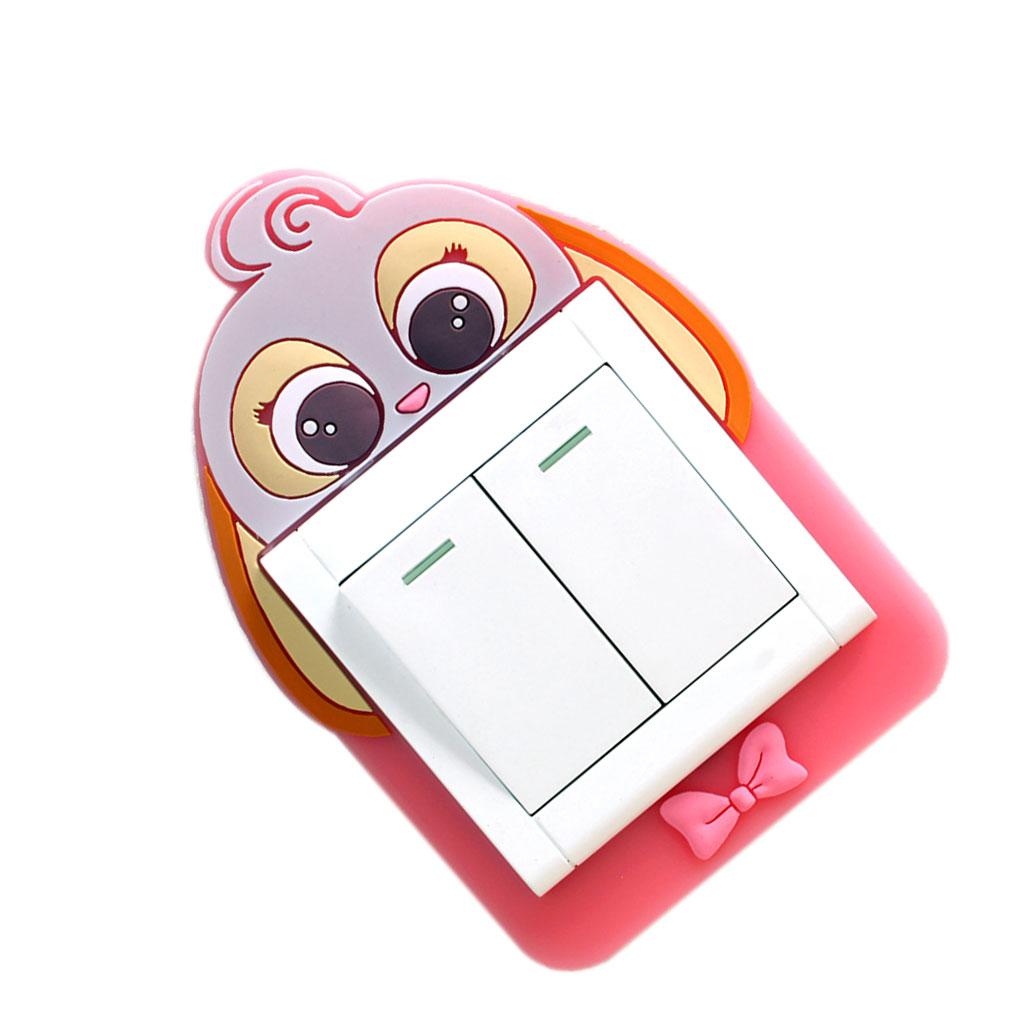 Washable Paste Free Luminous Light Switch Washable Paste Free Luminous Paste Socket Protective Cover Wall Decor Non-Stick Sticker