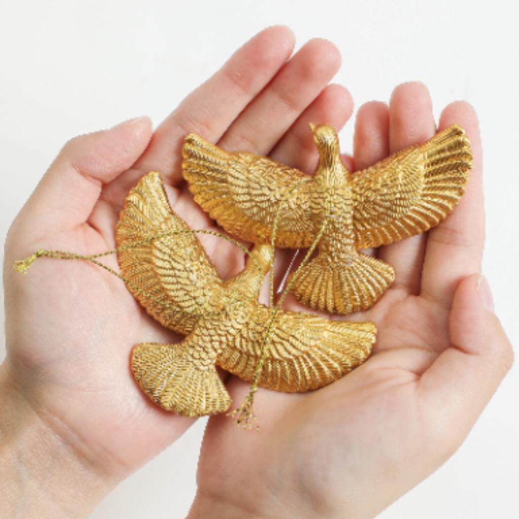 Stile Colomba dell'Amicizia - Mamma ho perso l'aereo 2 Ornamento di Natale in Resina Colombe Decorazioni per l'Albero di Natale - Miglior Regalo per Qualcuno di Speciale