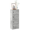 vidaXL Bücherregal Betongrau 40x24x102 Cm Holzwerkstoff