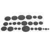 25Pcs Saxophone Pad Real Sheepskin ABS Alto Sax Accessories Wind Instrument Repair PartsBlack