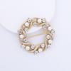 Rhinestone Scarf Ring Artificial Pearl Silk Scarf Clip Elegant Scarf Holder Ring for Women