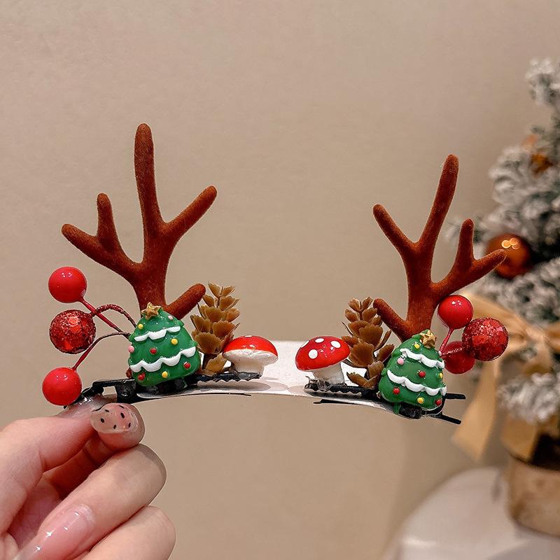 Children's Christmas Reindeer Headband - Cute Holiday Hair Accessory for Photos