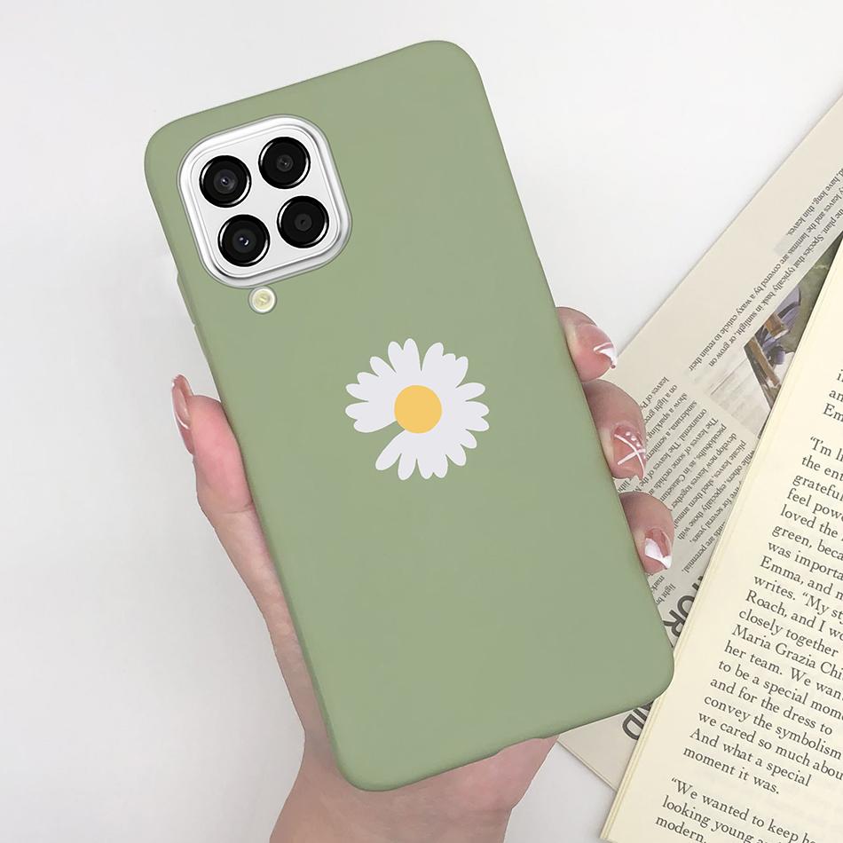 For Samsung Galaxy M33 5G Case Heart Cartoon Silicone Matte Shockproof Phone Cover For SamsungM33 GalaxyM33 M 33 Funda Shell TPU