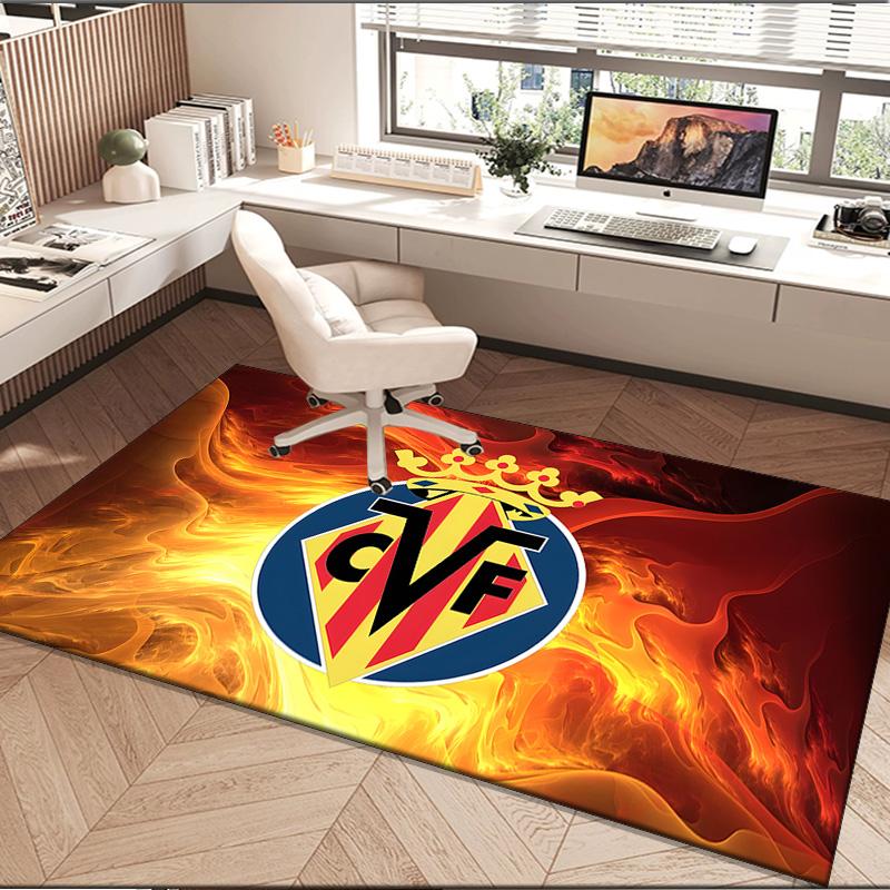 1PC rug Vill-arreal Flames Carpet, Chair Rug,Area Rug for Office Bedroom living rooms bedroom, Doormat decor Christmas fan gifts