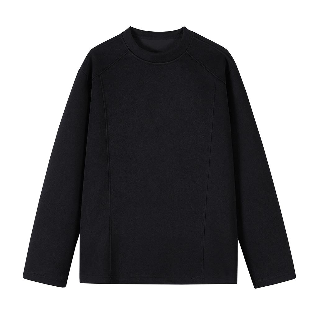 2025 Spring Men Cotton T Shirt Women Tops Solid Color Black Tshirts Men O-Neck Long Sleeve Tshirts Couple White Top Tees