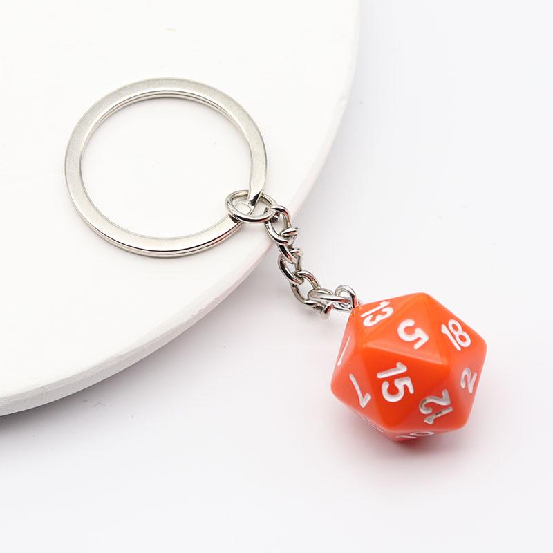 Colorful Acrylic 20-Sided Dice Shaker Pendant for Handmade Jewelry