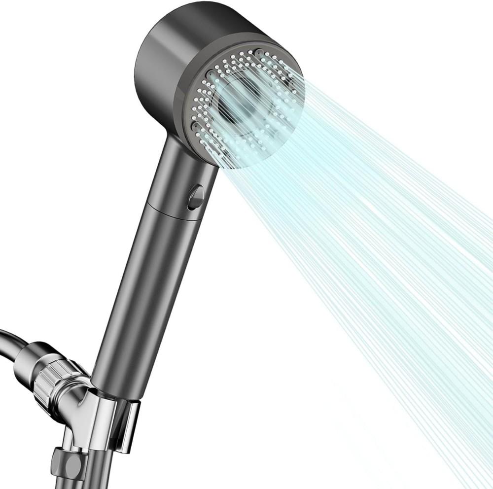 5 Modes Double Filtration Shower Head High-pressure Large Flow Handheld Showerhead Wear-resistant Portable Bathroom Nozzle