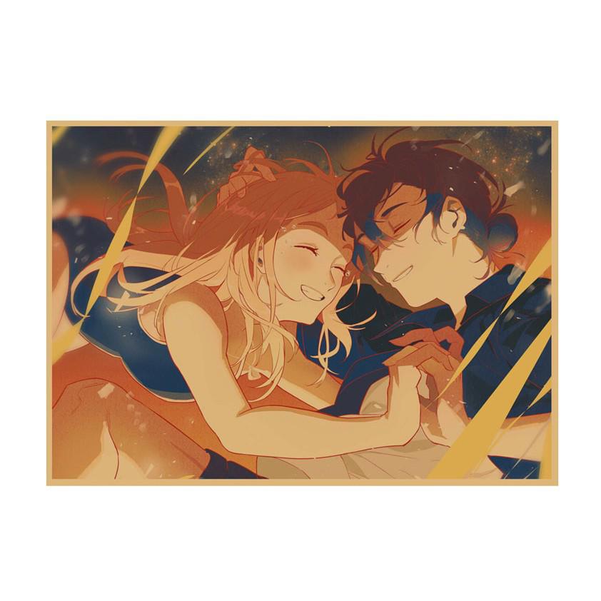 Summer Reappears Retro Anime Poster: Japanese Cartoon Dorm Room Wall Art for Kids